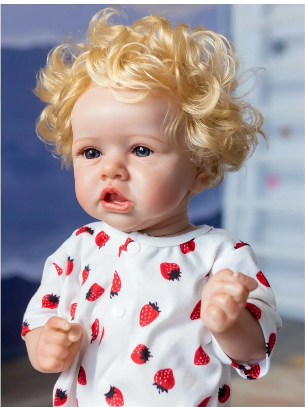 Soul Sister doll Reborn Kids One-Piece with Red Strawberry Print